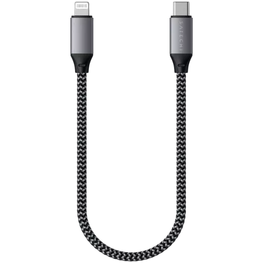 Кабель Satechi USB-C to Lightning, Серый космос.