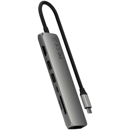SATECHI  Slim 7 Multiport  Многопортовый адаптер  Space Gray