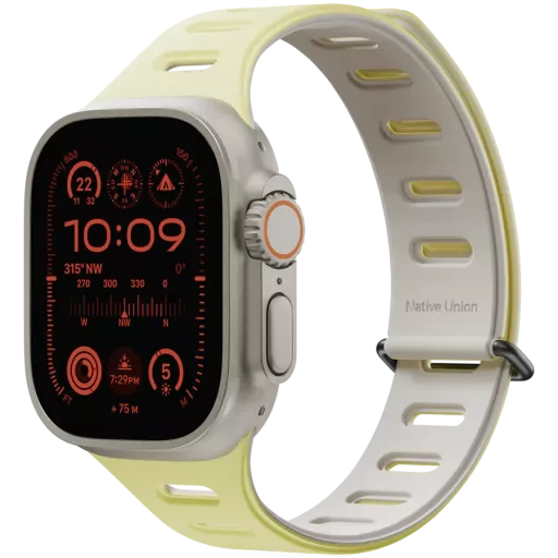 NATIVE UNION Active Watch Band 42/44/45/49мм Удлинитель ремешка Active Watch Band Lemon/Sandstone для Apple Watch 42/44/45/49 mm