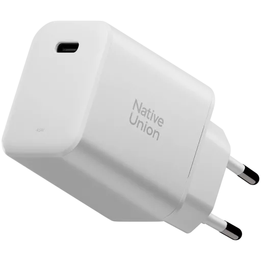 Зарядний пристрій Native Union Fast GaN PD 45W USB-C Port White (FAST-PD45-WHT-EU)
