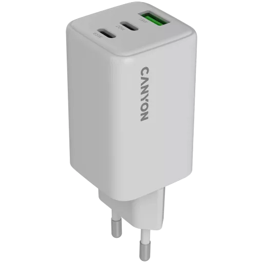 Адаптер живлення CANYON 3*USB/USB-C 2*USB Type C, USB Type-A, 65 Ват