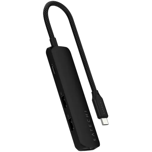 SATECHI  Slim 4 Multiport  Multiport Adapter  Սև
