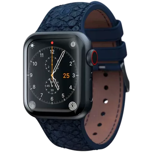 NJORD Salmon Leather Strap Dark for Apple Watch 40/41 Band Salmon Leather Strap Petrol for Apple Watch 40/41 mm