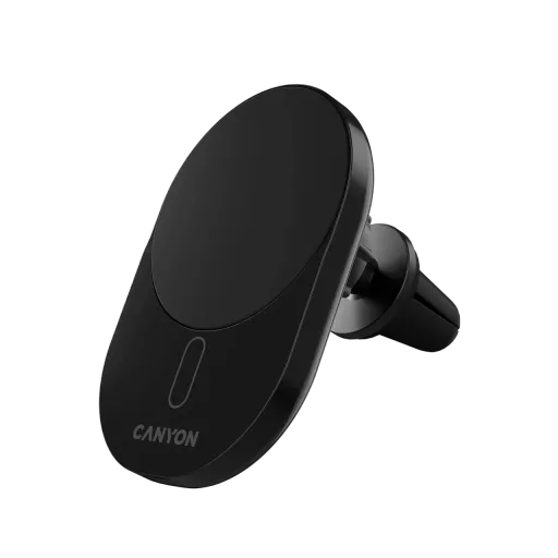 CANYON , BlackWireless Car Charger with USB2.0 Type C TO Type C Cable PVC molding 1m Black colorInput:Type-C PD: 5V3A, 9V2.22A 20W Output:15W Max
