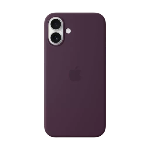 Husă APPLE din silicon cu MagSafe pentru iPhone 16 Plus, Plum