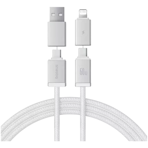 BASEUS Кабель USB, Moon White, 1м
