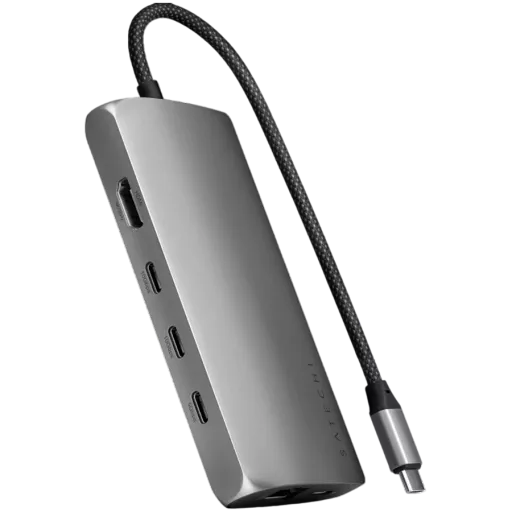 SATECHI  Multiport Adapter USB-C Multiport Adapter 8K with Ethernet V3 сұр кеңістік