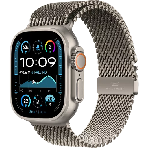 Apple Watch Ultra 2 2024  Natural Titanium Milanese Loop, Розмір S, 49mm, Natural Titanium