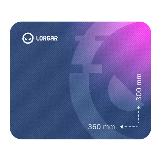 LORGAR Multispandex mousepad with purple rubber