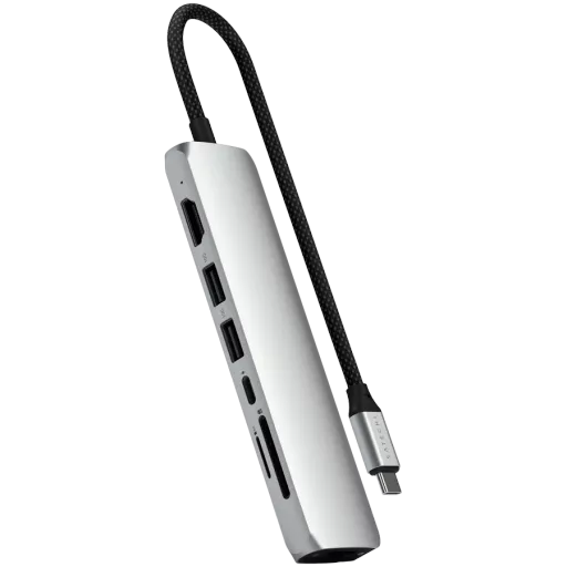 SATECHI  Slim 7 Multiport  Многопортовый адаптер  Серебристый