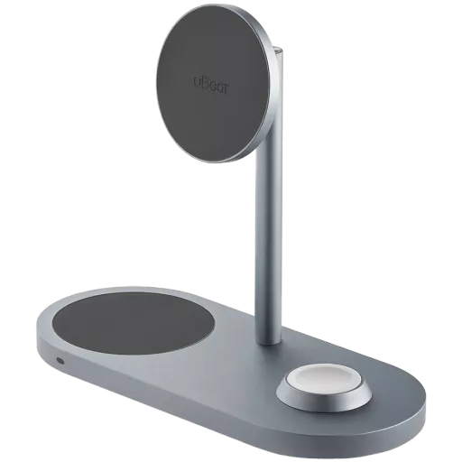 Беспроводное зарядное устройство UBEAR, 15 Вт, Серый