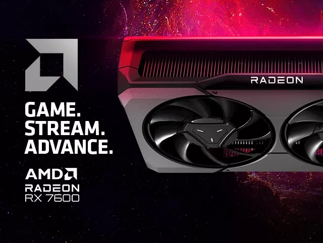 Placa grafică AMD Radeon™ RX 7600 a stabilit un nou nivel de performanță pentru gameri și streameri