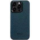 Case PITAKA MagEZ Case 4 with MagSafe Black/Blue Twill for iPhone 15 Pro — Image №1