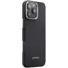 Husă PITAKA Ultra-Slim cu suport magnetic și MagSafe pentru iPhone 16 Pro, Black/Gray — image №1