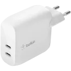 Мережевий зарядний пристрій Belkin 40Вт 2хUSB-С PD White (WCB006VFWH) — Зображення №1