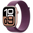 Apple Watch Series 10 GPS  Спортивный ремешок Plum, 42мм, Розовое золото — Изображение №1