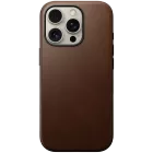 Чехол NOMAD Modern Leather с MagSafe Коричневый для iPhone 16 Pro — Изображение №1