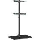 ONKRON Universal Floor TV Stand w/ Glass Base  for 30"-60" TVs up to 41 kg, Black VESA: 100x100 - 400x400 — Image №1