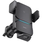 Car Cradle BASEUS Wisdom Auto Alignment Car Mount Wireless Charger QI 15W, Black — Image №1