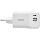 Адаптер питания UBEAR 2*USB/USB-C, 30 Вт — Изображение №1