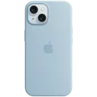 Чехол APPLE силиконовый с MagSafe Голубой для iPhone 15 — Изображение №1