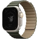 Band UNIQ Revix Moss Green/Tan for Apple Watch 42/44/45/49 mm — Image №1