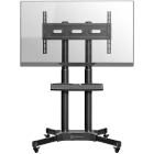 ONKRON Mobile TV Stand Rolling TV Cart w/ 1 Shelf  for 32"-65" up to 50 kg, Black VESA: 100x100 - 600x400 — Image №1