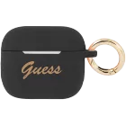 GUESS Іс Silicone with ring Script logo  Қара for AirPods (Gen3) — image №1