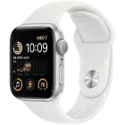 Apple Watch SE GPS Gen.2  Спортивный ремешок белого цвета, 40мм, Серебристый — Изображение №1
