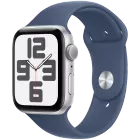 Apple Watch SE GPS Gen.2 (2024), 40χιλ., Ασημί, Denim Sport Band, S/M — Εικών №1