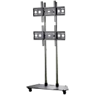 EDBAK Trolley Stand for 2 -42”-65” screens, Μαύρος — Εικών №1