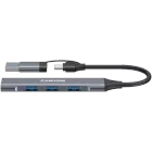 CANYON  DS-02  USB Hub 4 Port USB-C Hub DS-02 Gray — Image №1