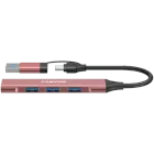 CANYON  DS-02  USB Hub 4 Port USB-C Hub DS-02 Pink — Image №1