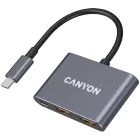 CANYON USB-C Port Replicator DS-3, Σκούρο Γκρι — Εικών №1