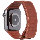Band DECODED 44mm Leather Magnetc Traction Strap LEATHER MAGNETIC TRACTION STRAP Brown for Apple Watch 42/44 mm — Image №1