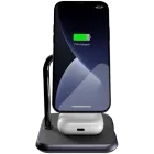 Бездротова зарядка ZENS Magnetic 3-in-1 Aluminium Wireless Charger, Black — Зображення №1