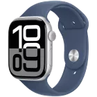 Apple Watch Series 10 GPS, 42millimetr, Silver, Denim Sport Band, S/M — Изображение №1