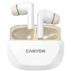 CANYON TWS-7 Ασύρματο Ακουστικό, White/Beige — Εικών №1