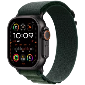 Apple Watch Ultra 2 2024  Темно-зеленый альпийский ремешок, М, 49мм, Black Titanium — Изображение №1