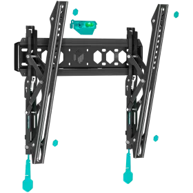 ONKRON Tilting TV Wall Mount for 35 to 65-inch Flat Panel TVs Digital Panels 60 kg TM5 Black VESA: 75x75 - 400x400 — Image №1