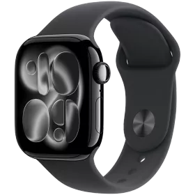 Apple Watch Series 11 GPS, 42mm, Jet Black Aluminium, Black Sport Band, S/M — Image №1