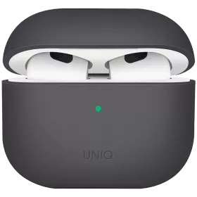 Чехол UNIQ LINO Liquid  Тёмно-серый для AirPods (Gen3) — Изображение №1