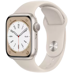 Apple Watch Series 8 GPS  Спортивный ремешок Starlight, 41мм, Starlight — Изображение №1