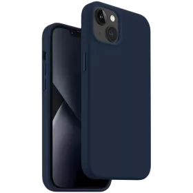 Чехол UNIQ Lino  Морской голубой для iPhone 14 Plus — Изображение №1
