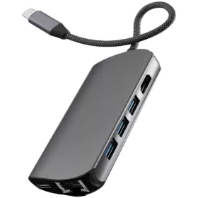 Multiport Adapter VLP Infinity USB-C Hub 8 в 1 Графит — image №1
