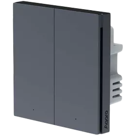 AQARA Smart Wall Switch H1 Smart Remote Control WS-EUK02-GRAY (Smart wall switch H1 (no neutral, double rocker)) for Sockets — Image №1