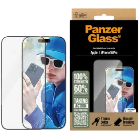Защитное стекло PanzerGlass для iPhone 16 Pro | Ultra-Wide Fit — Изображение №1