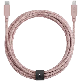 NATIVE UNION Кабель-переходник с USB-C на Lightning BELT 3 TYPE C, Розовый, 3м — image №1