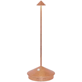 ZAFFERANO PINA PRO TABLE LAMP 105x290mm. WHITE COPPER LEAF 2.2W LED 173lm. — Image №1
