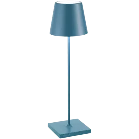 ZAFFERANO POLDINA PRO TABLE LAMP 111x380mm. PAINTED BLUE 2.2W LED 185/203lm. — Εικών №1